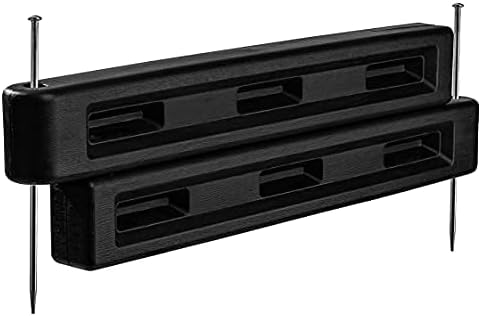 Playsafer Playground Edging Border -12" High Plastic Interlocking Timber for Playgrounds, and Play-Areas - Black - 52" L X 4" W X 12" H (8 Pack)-VerdiqueGarden