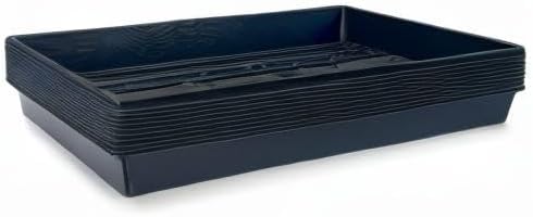 10 Plant Growing Trays (No Drain Holes) - 20" x 10" - Perfect Garden Seed Starter Grow Trays: for Seedlings, Indoor Gardening, Growing Microgreens, Wheatgrass & More - Soil or Hydroponic-VerdiqueGarden