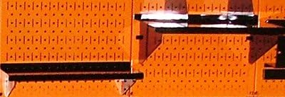 Wall Control 4 ft Metal Pegboard Standard Tool Storage Kit with Orange Toolboard and Black Accessories-VerdiqueGarden
