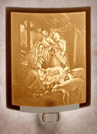 Nativity - Translucent Porcelain Lithophane Christmas Night Light-VerdiqueGarden
