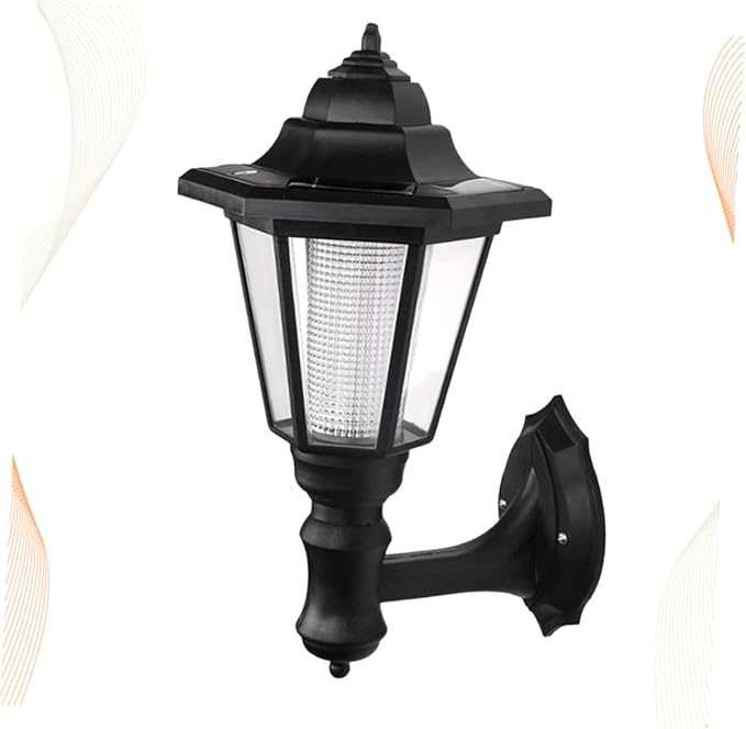 DOITOOL Solar Wall Lights Outdoor, 6-Pack Hexagonal LED Wall Sconce, Black, 16x28CM, IP44 Waterproof, Automatic On/Off, Outdoor Porch Garden Fence Landscape Hotel Restaurant Patio-VerdiqueGarden