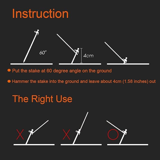 10-Pack Plastic Tent Stakes – 12-Inch Heavy Duty Canopy Anchoring Pegs for Camping, Gardening, Landscaping, Backpacking – Lightweight, Rust-Proof, Reusable Camping Stake-VerdiqueGarden