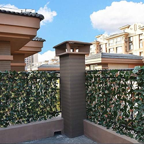 Expandable Fence Privacy Screen for Balcony Patio Outdoor,Decorative Faux Ivy Fencing Panel,Artificial Hedges (Single Sided Leaves)…-VerdiqueGarden