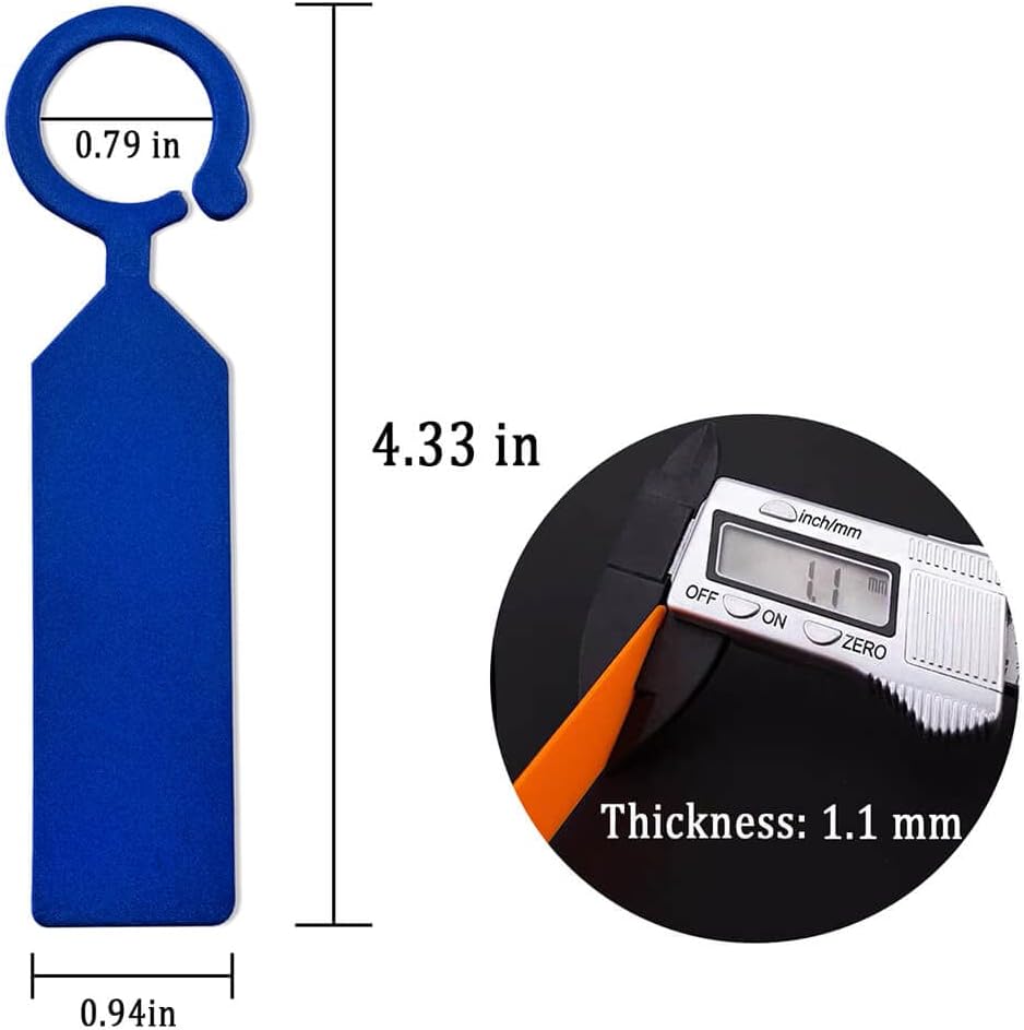 MHY 100 Pcs Thick Plastic Labels - Garden Waterproof Plant Tags - 4.3 inch Color Hanging Markers for Potted Plants, Nurseries, Trees, Gardening (Blue)-VerdiqueGarden