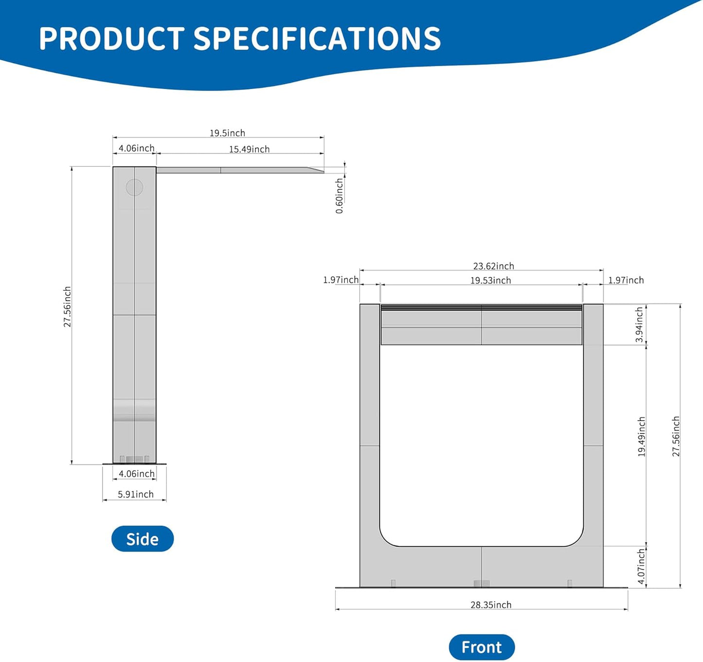 180° Rotating 304 Stainless Steel Waterfall Spillway, Swimming Pool & Garden Cascade Waterfall Fountain with Adjustable Spray Direction and Angle for Upscale Resorts, Luxury Residences-VerdiqueGarden