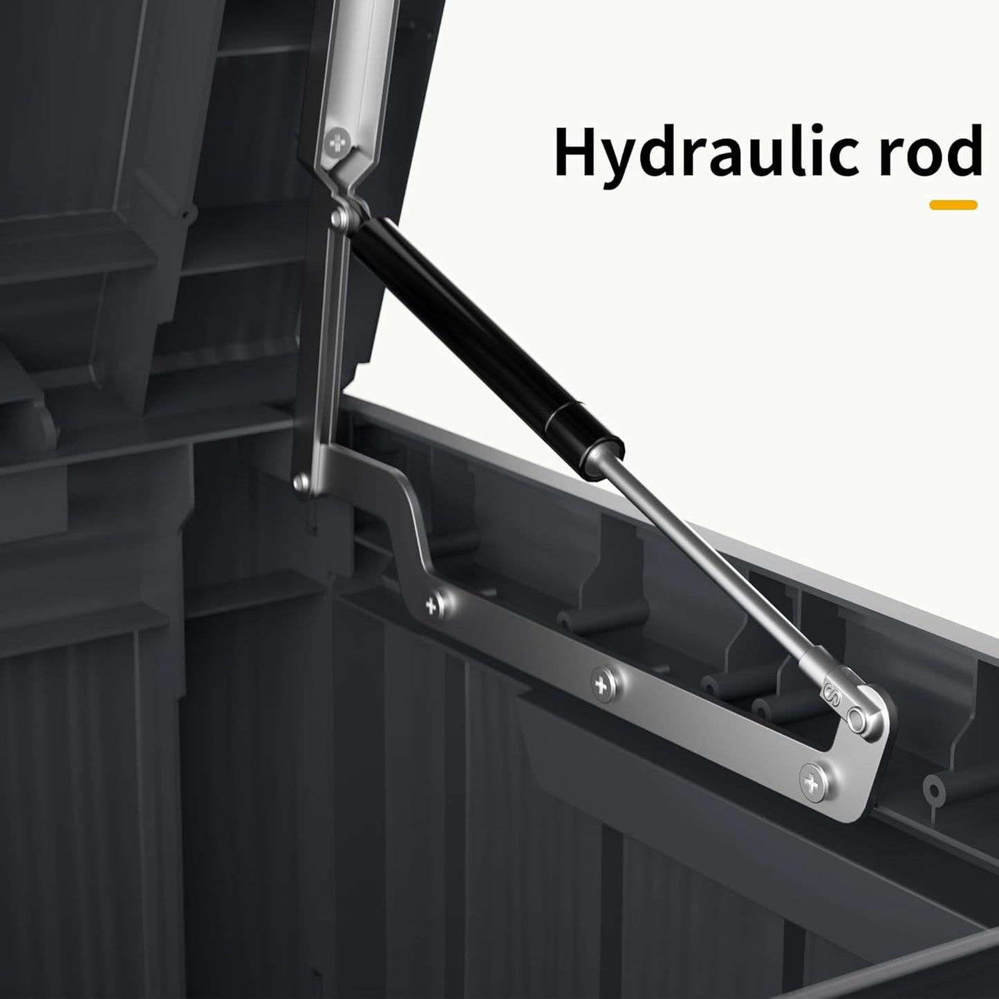 75 Gallon Double-Wall Resin Deck Box - Lockable Waterproof Outdoor Storage Box, 515lbs Capacity & Doubles as Seating for Patio Furniture - Garden Tools, Pool Accessories (Black)-VerdiqueGarden