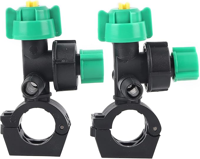 Misting Nozzles, External Thread Agricultural Sprayer Fan Shaped Spraying Nozzle, Hose Drip Irrigation Sprayer Nozzle for Agriculture, 2 Pcs-VerdiqueGarden