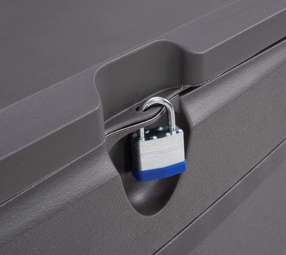 LIFETIME 60298 Heavy Duty Outdoor Storage Deck Box, 130 Gallon, Gray-VerdiqueGarden