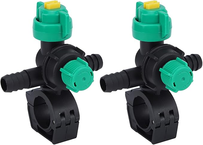 Misting Nozzles, External Thread Agricultural Sprayer Fan Shaped Spraying Nozzle, Hose Drip Irrigation Sprayer Nozzle for Agriculture, 2 Pcs-VerdiqueGarden