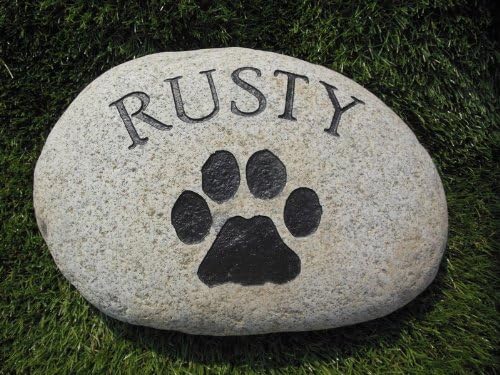 River Stone Pet Memorial Headstone Grave Marker Dog Cat np XL-VerdiqueGarden