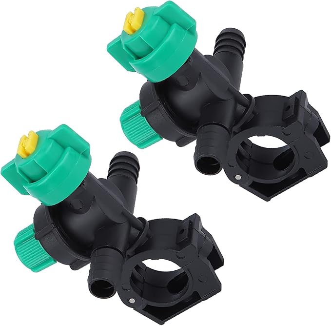 Misting Nozzles, External Thread Agricultural Sprayer Fan Shaped Spraying Nozzle, Hose Drip Irrigation Sprayer Nozzle for Agriculture, 2 Pcs-VerdiqueGarden