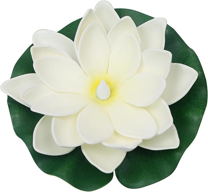 12 PCS Waterproof Floating Lotus Light - Floating Flower Light Battery Operated Water Activated Warm White Pool Flower Lamp Wedding,Anniversary,Garden Decoration-VerdiqueGarden