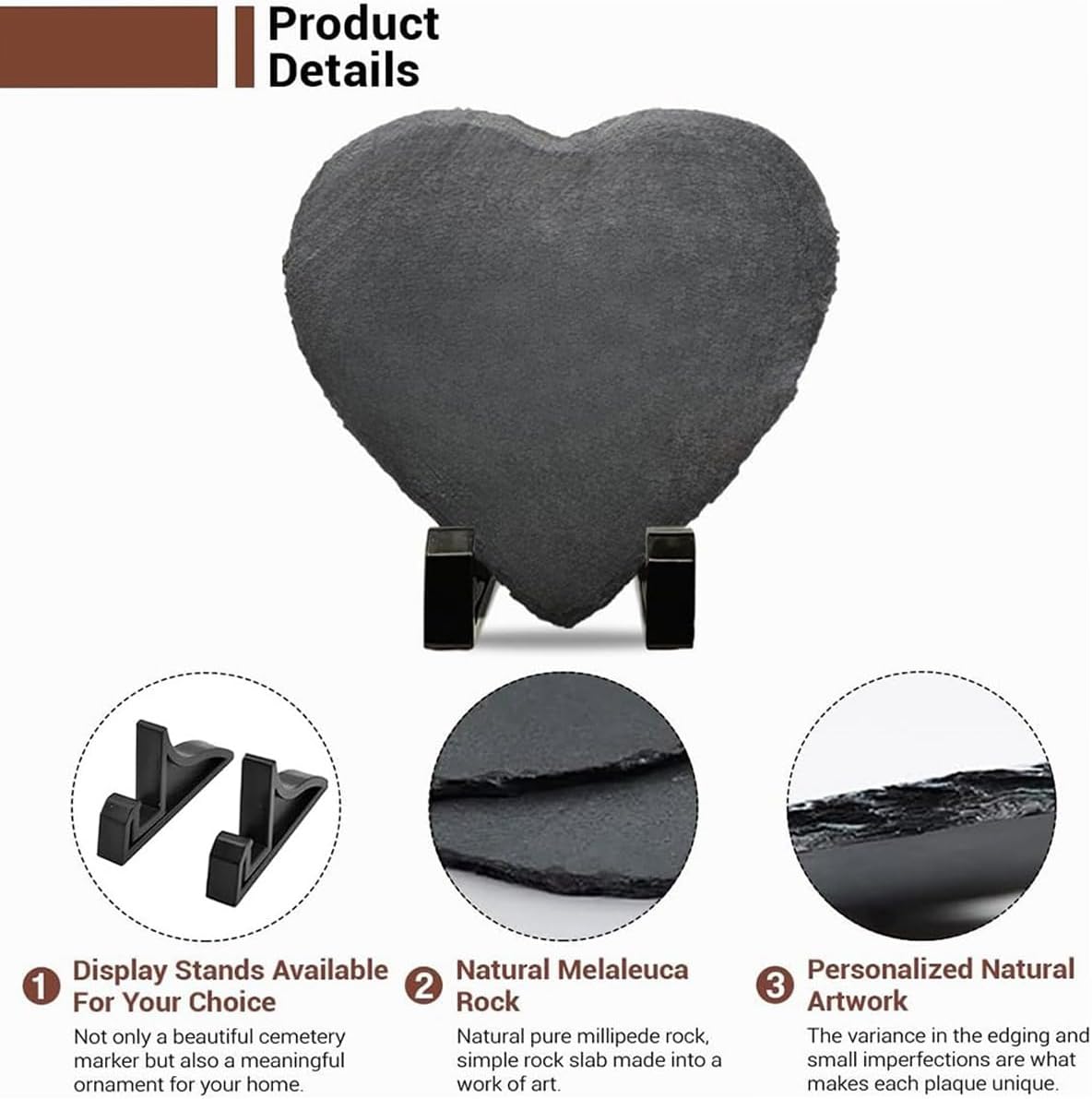 Personalized Picture Garden Stones Customized with Any Message and Pattern, Custom Heart Shaped Memorial Stones Welcome Stones 8x8 for Housewarming,Memorial Gifts and Special Day Gifts-VerdiqueGarden