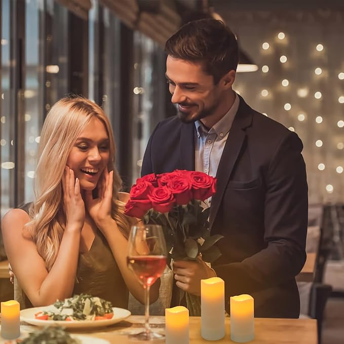 Metaku Flameless Flickering LED Candles - 24 Pack Ivory with Remote & Timer for Decoration-VerdiqueGarden