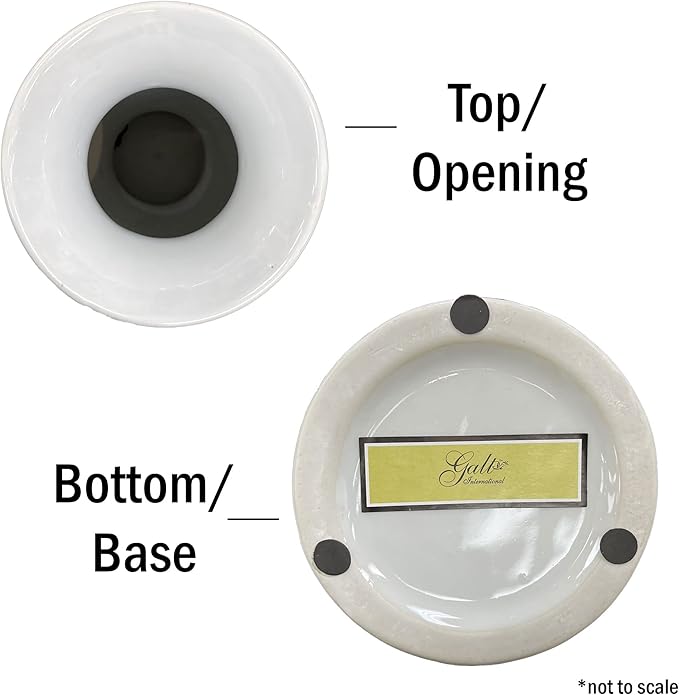 Galt International Blue and White Floral Chinoiserie Ceramic Vase 14" - Hand Painted Antique Style Porcelain Flower Bottle Fishtail Porcelain Chinese Vase for Home Decor Centerpiece-VerdiqueGarden