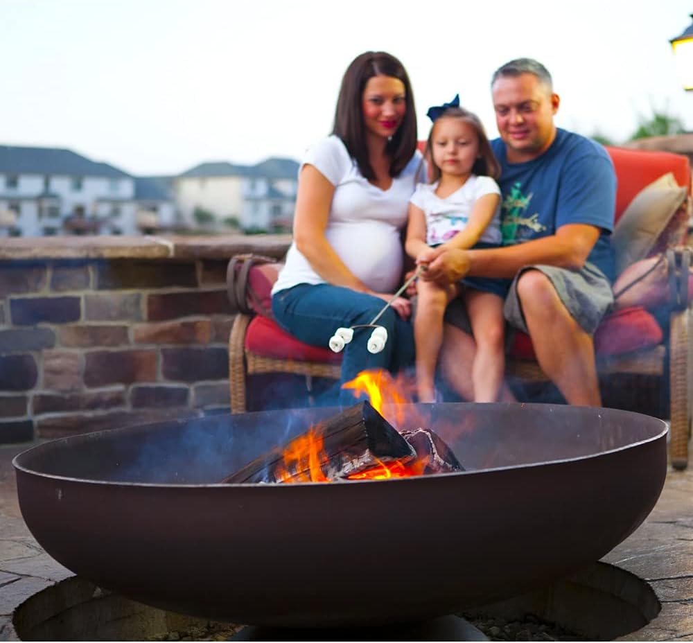 Patriot Fire Pit – Ohio Flame Wood Burning Outdoor Fire Pit - 24" Diameter (Made in USA)-VerdiqueGarden