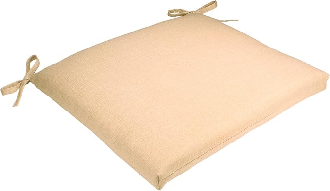 Comfort Classics Set of 4 19W x 17Dx 2H Spun Polyester Outdoor SEAT Cushion in Husk Texture Birch Inc.-VerdiqueGarden