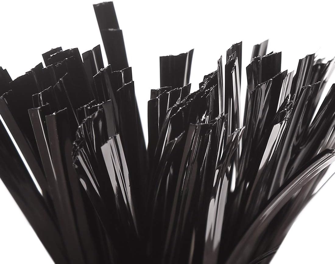 1000 Pcs Black Foil Twist Ties - Metallic Twist Ties 5 inch-VerdiqueGarden