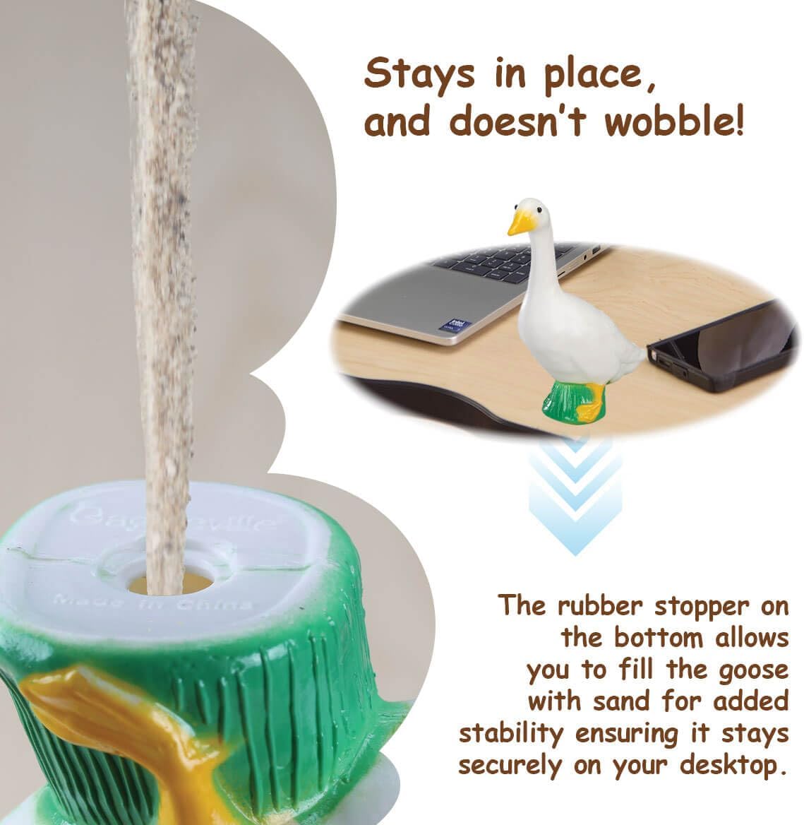 Fox Valley Traders Gaggleville Desktop Goose 7" H Statue-VerdiqueGarden