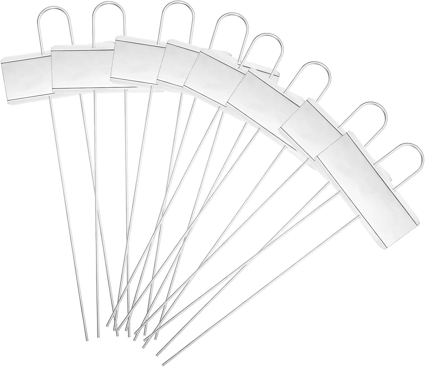 30 Pcs Plant Labels for Outdoor Garden Waterproof Plant Markers for Outdoor Plants, 10.7inch Metal Garden Plants Tags and Labels for Flower Vegetable Seedlings Greenhouse(Silver-VerdiqueGarden