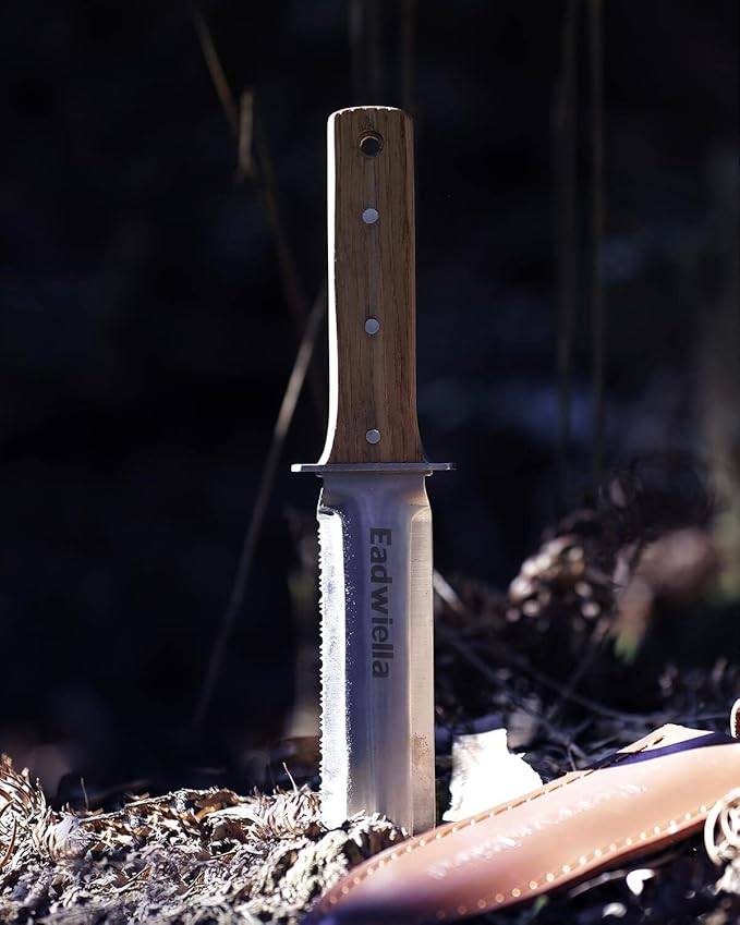 Hori Hori Trowel Knife Japanese Weeding Knife Garden Knife Tool with Sheath for Landscaping Digging, Dividing Plants, Planting Bulbs, Digging Out Weeds, Removing Rocks, Cutting Through Roots-VerdiqueGarden
