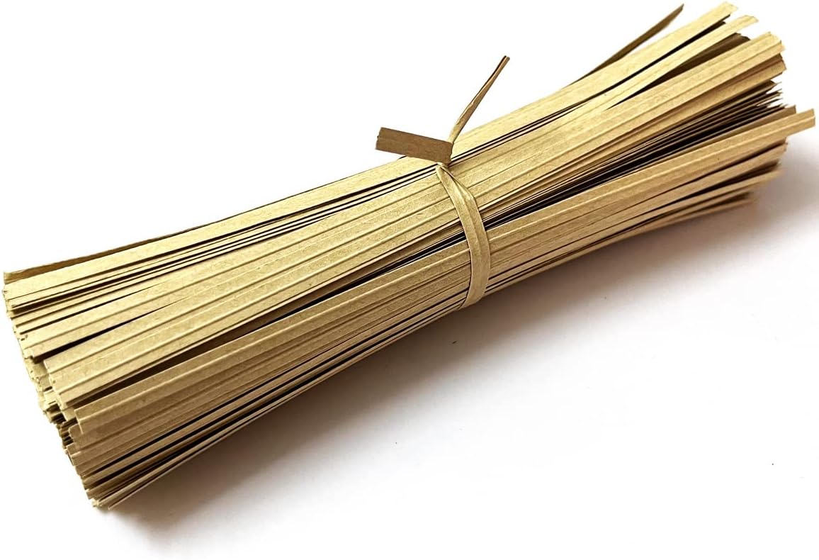 Kraft Paper 6" Twist Ties 500 Pcs, Brown, Paper, Twist, Cable Ties, Bags, Gardening, Christmas Tree-VerdiqueGarden