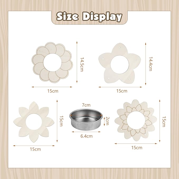 Fennoral 4 Pack Bird Feeder Kits for Kids Make Your Own Bird Feeders Wooden Arts and Crafts for Kids Ornaments DIY to Paint Bird Feeders Craft for Spring Winter Garden Outdoor Activities Project-VerdiqueGarden