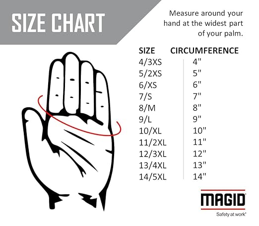MAGID D-ROC ANSI A4 AeroDex Polyurethane Palm Coated Work Gloves, 1 Pair, Size 11/2XL, GPD482-VerdiqueGarden