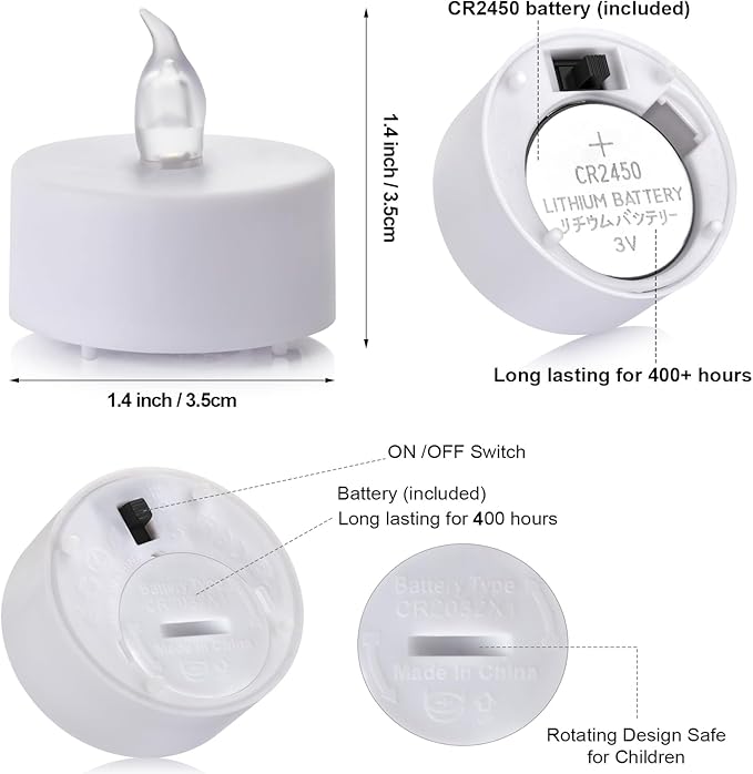 LED Tea Light Remote Control Candle,50pack Flickering Flameless LED Candle,Long Lasting 400+Hours,Battery Operated with Timer for Home Decoration Seasonal &Festival Celebration WarmWhite-VerdiqueGarden