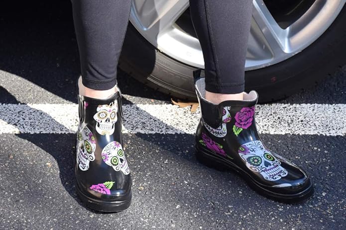 NORTY - Womens Ankle Rain Boots - Ladies Waterproof Winter Spring Garden Boot runs ½ size large-VerdiqueGarden