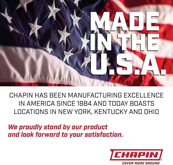 Chapin 20004 Made in USA 1 -Gallon Lawn and Garden Pump Pressured Sprayer, for Spraying Plants, Garden Watering, Weeds and Pests-VerdiqueGarden