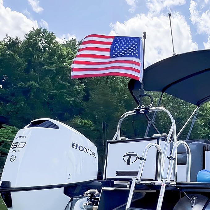 Homissor American Flags 2x3 for Outside US Flag USA Outdoor Heavy Duty United State Flag Embroidered Stars Durable Nylon for All Weather High Wind Sewn Stripes With Brass Grommets-VerdiqueGarden