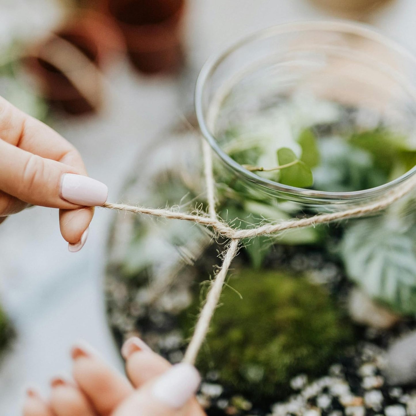 2mm x 1500 Feet Natural Jute Rope, Twine for Gardening Tomato Climbing Plant Tie Floristry Crafts Gift Wrapping Packing Decor-VerdiqueGarden