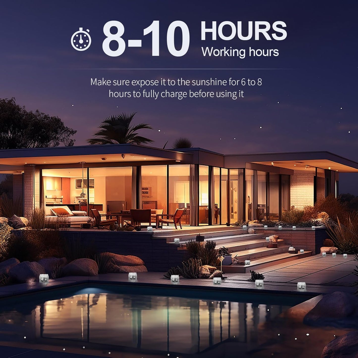 Solar Brick Lights-Outdoor Solar Lights for Yard-Solar Brick Landscape Path Light 3 Pack LED Light Brick Garden Decor for Pathway Patio Walkway Backyard Decoration-VerdiqueGarden