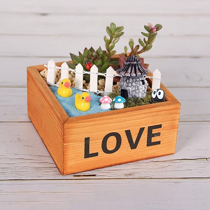 105 Miniature Fairy Garden Accessories, Fairy Garden Kit, Fairy Garden Animals, Miniature Figurines, Micro Landscape Ornaments Kit, Garden DIY Kit for Dollhouse Decoration Plant House Decor-VerdiqueGarden