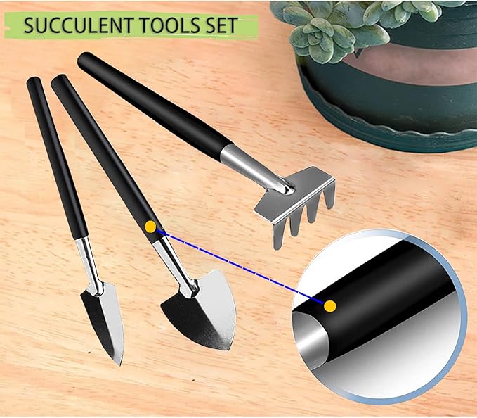 12 Pcs Succulent Tools Set Mini Transplanting Garden Tools Kit for Indoor Gardening Flower Pot Cactus Care-VerdiqueGarden
