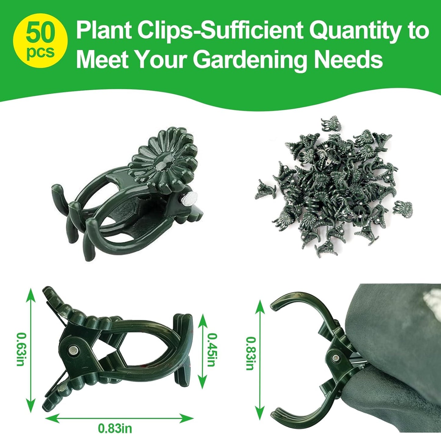 50 Pcs Plant Clips Orchid Clips,Plant Orchid Support Clips,Flower and Vine Clips,Garden Clips,Plant Clips for Climbing Plants-VerdiqueGarden