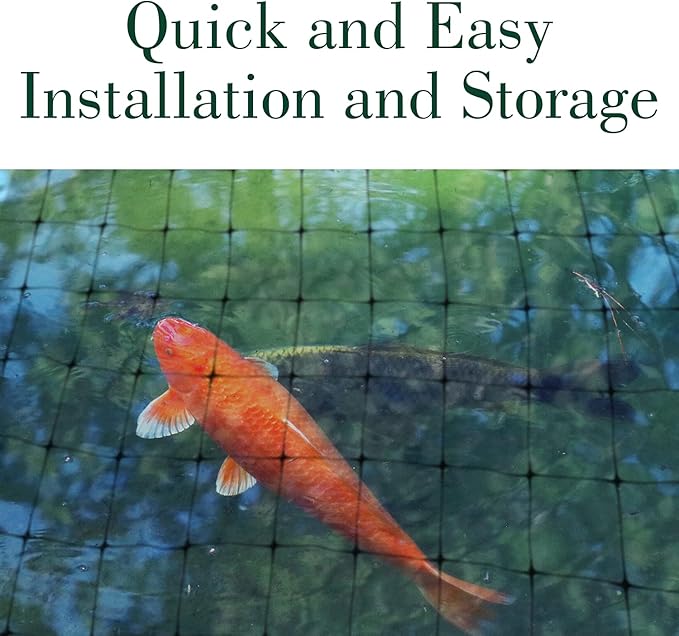 Dalen Pond & Pool Netting – Outdoor Water Garden Cover – Protective Mesh for Fish & Aquatic Life - 3/8" Mesh - (7′ x 10′)-VerdiqueGarden