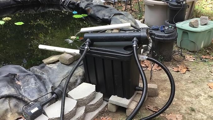 Pond Tubing ID 3/4” × 50ft Black Corrugated Flexible Reinforced Waterfall Pond Tube Sump Pump Hose, Non-toxic & Kinkproof (50 ft, 3/4" ID)-VerdiqueGarden