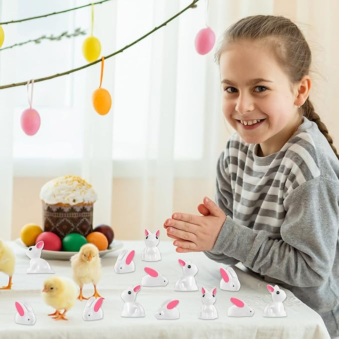 280Pcs Mini Bunny, Mini Resin Bunny Animals, Miniature Rabbit for Landscape Ornaments Miniature Garden Decor Potted Plant,Cake Topper Decoration-VerdiqueGarden