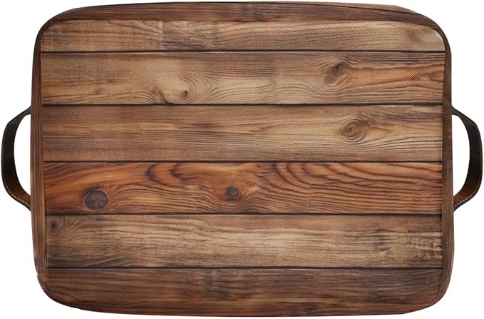 Wood Print Rectangular Retro Vintage Storage Basket Organizer Bin Shelf Baskets For Clothes Gifts For Home Office Dorm-VerdiqueGarden