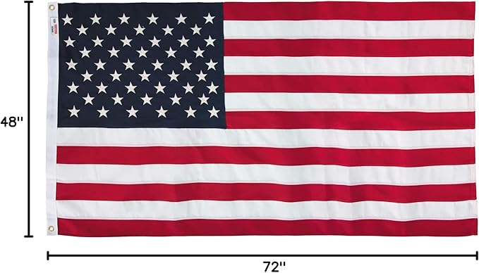 100% Made in the USA - 3'x5' ft – Perma-Nyl Sewn Nylon with Grommets - Sturdy, Durable, and Patriotic - Great For Gardens, Homes, Patios and Cars – By Valley Forge Flag-VerdiqueGarden