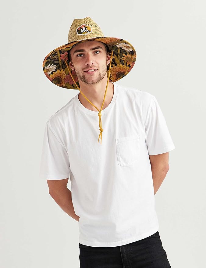 Straw Hat for Men & Women | Lifeguard Hat, Beach Hat & Sun Hat | UPF 50+ Wide Brim for Sun Protection | One Size | Hemlock-VerdiqueGarden