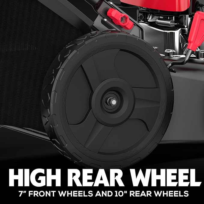 Self Propelled Gas Lawn Mower, 21" with 170cc 4-Cycle OHV Engine 3-in-1 RWD Self-Propelled Lawn Mower (AV8621S1)-VerdiqueGarden