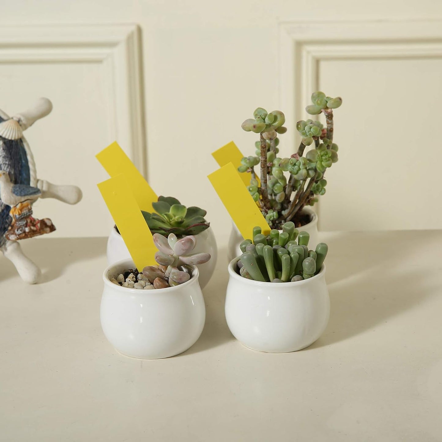 1000 Pcs 4 Inch Garden Plant Labels, Plastic Nursery Tags Waterproof Pot Seed Markers, Yellow-VerdiqueGarden