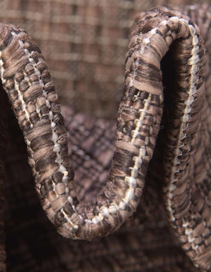 Unique Loom Outdoor Border Collection Area Rug - Soft Border (3' 3" x 5' 3" Rectangle Brown/Ivory)-VerdiqueGarden