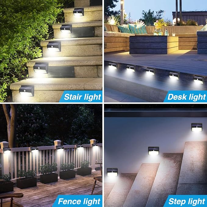 Solar Outdoor Lights - 138 LED, 15 Packs with Motion Sensor & 3 Lighting Modes - Waterproof, Solar Powered for Garden, Fence, Yard, Deck & Garage-VerdiqueGarden