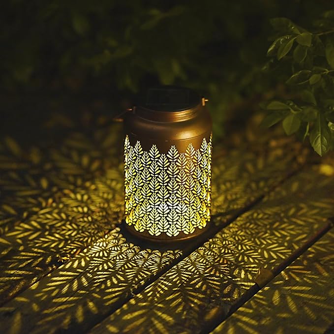 2 Pack Solar Lanterns Outdoor Waterproof - Birthday Gifts for Women, Men, Mom, Solar Lights Outdoor Hanging Garden Decor for Outside, Patio, Outdoor, Yard, Lawn, Balcony Grass-VerdiqueGarden