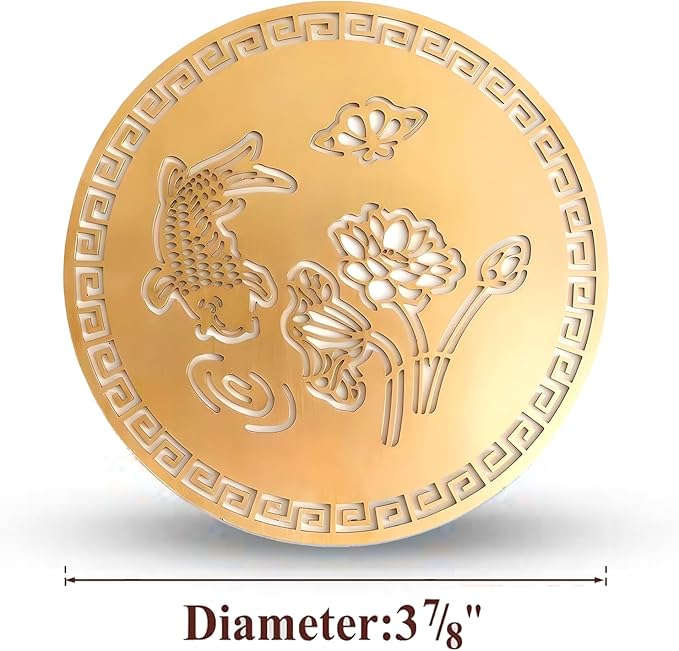 Copper Bird Bath Purification Disk, Water Wiggler for Bird Bath, Bird Bath Copper Disk, 1mm Reinforced 99% Pure Copper Cleaning Disk, Universal Fit for Outdoor Birdbaths, 4 Inch in Diameter (A)-VerdiqueGarden