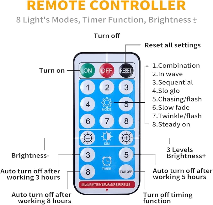 32.8 * 6.56FT Large Size Solar Curtain Lights Outdoor, 8 Modes String Icicle Lights, Garden Christmas Decortions for Patio, Gazebo, Eaves, Fence, Tree, Porch (Multicolor)-VerdiqueGarden